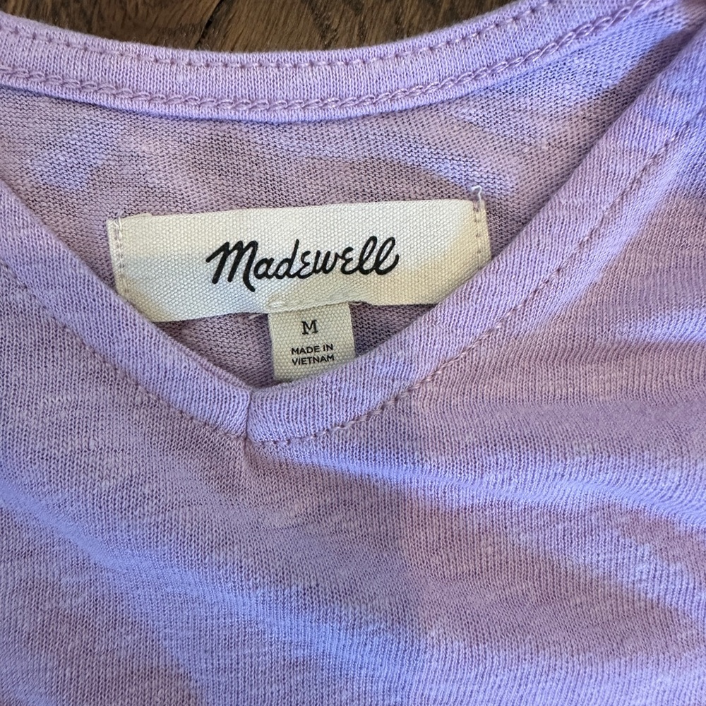 Madewell Lilac V-Neck Tee
